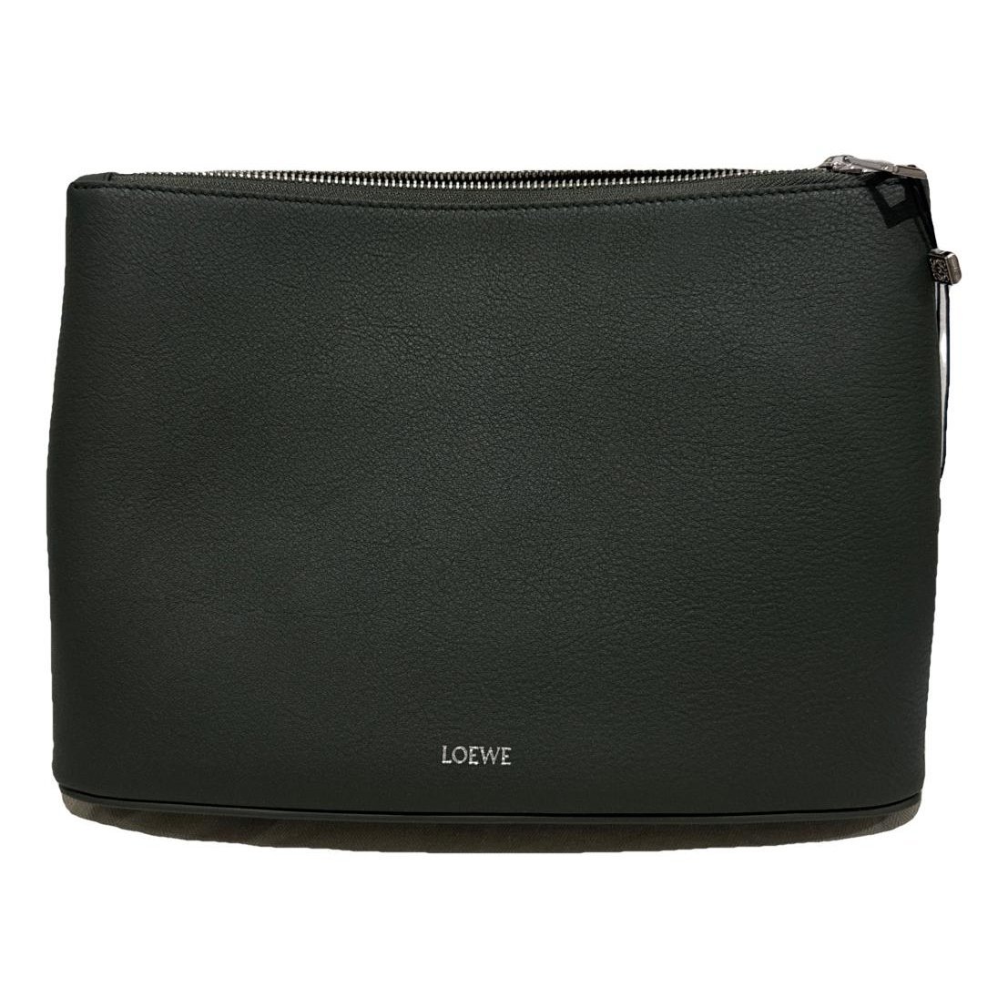Leather clutch bag