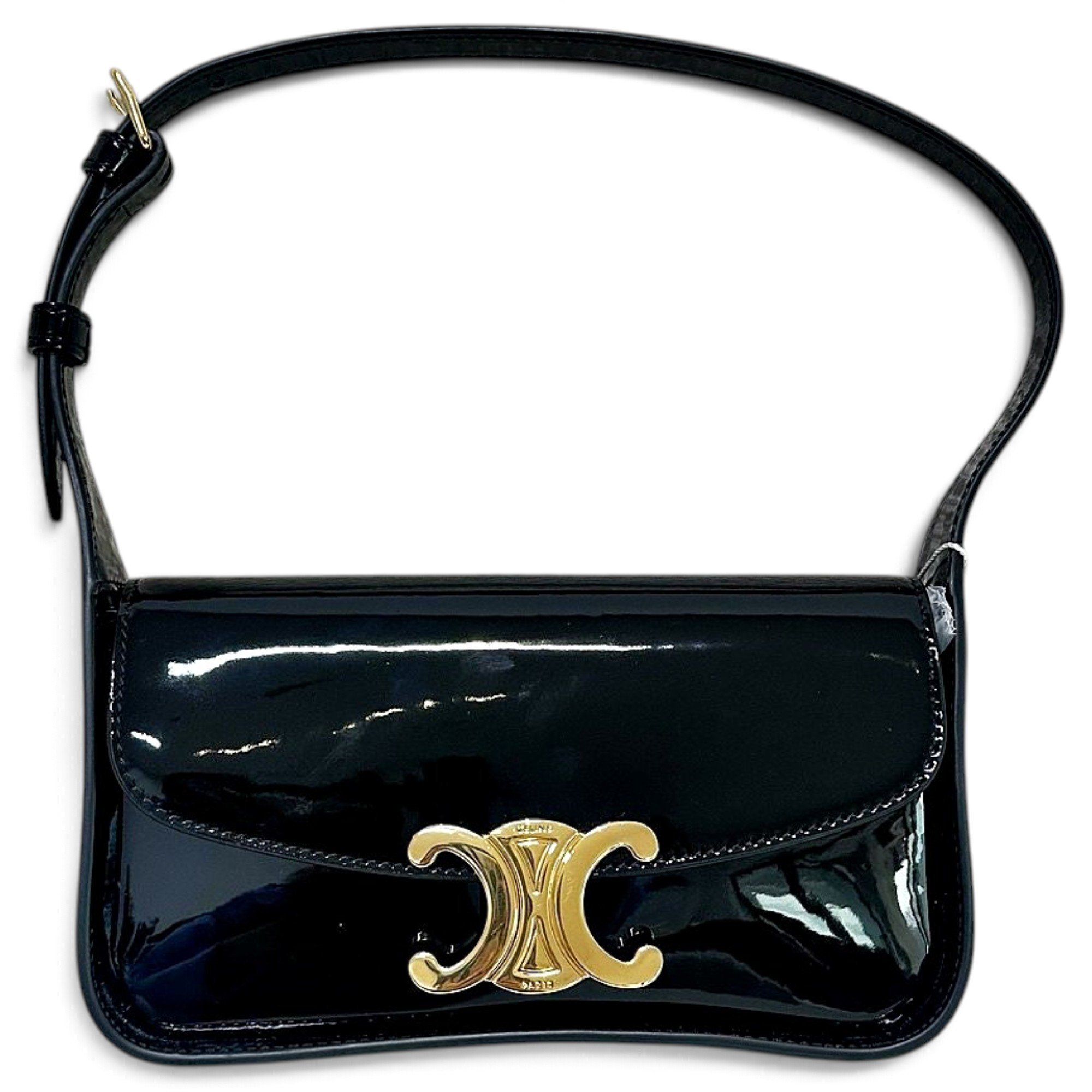 Triomphe Long patent leather handbag