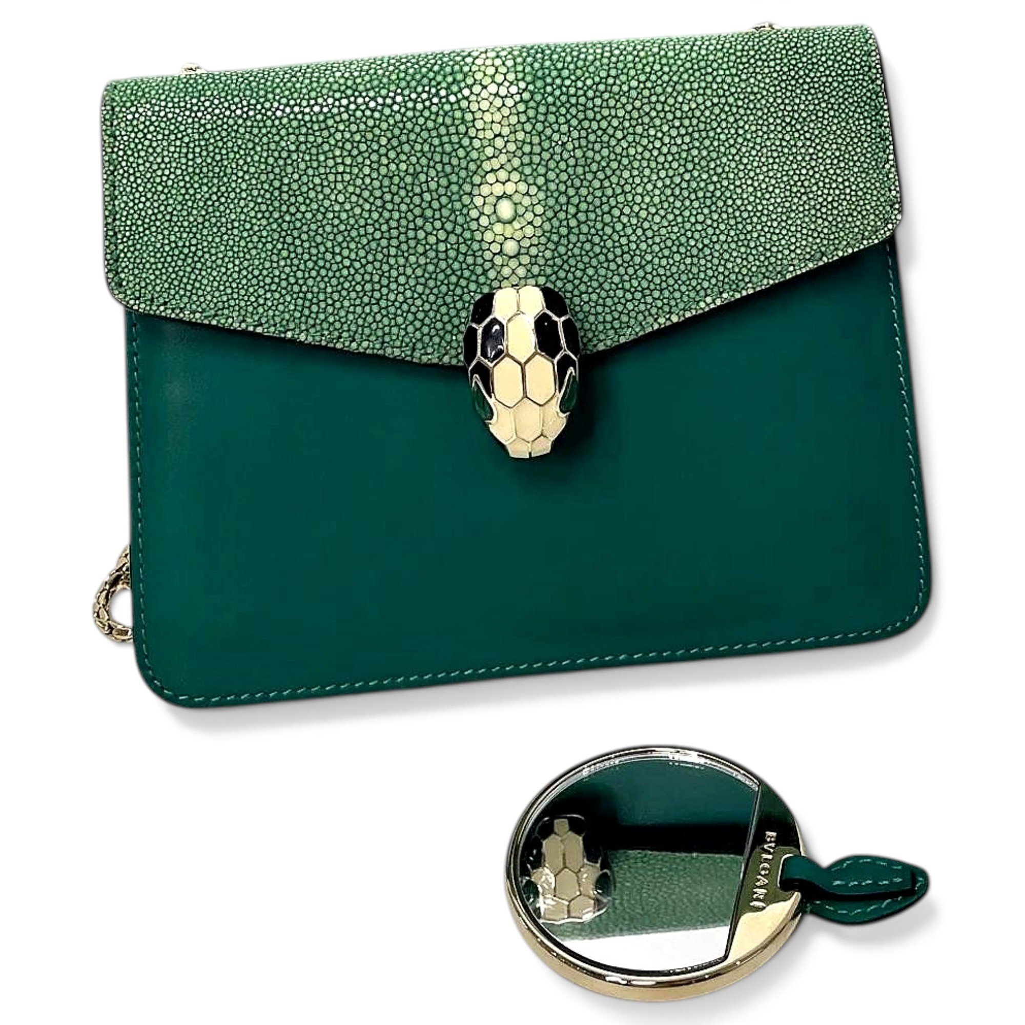 Serpenti leather handbag