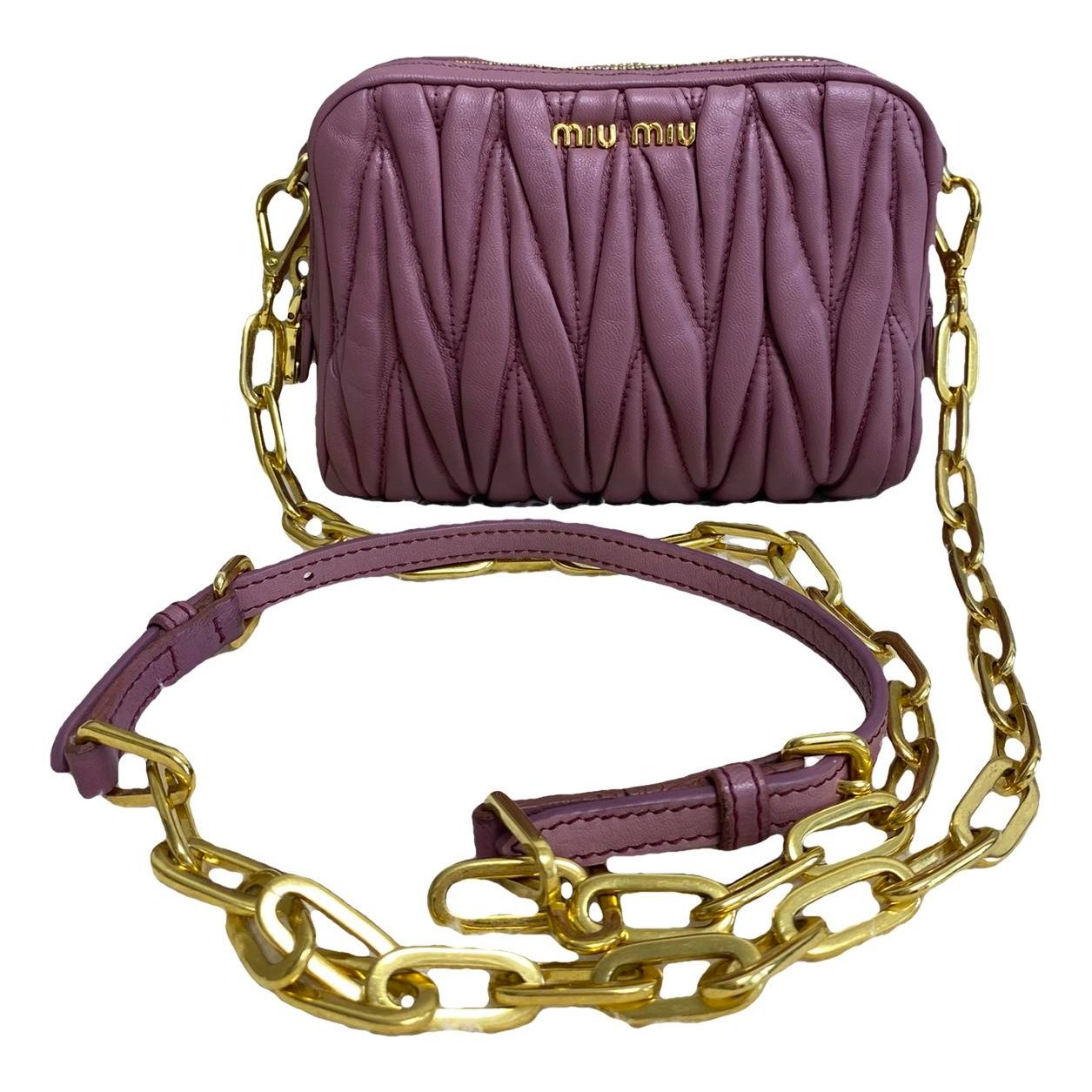 Matelassé leather crossbody bag