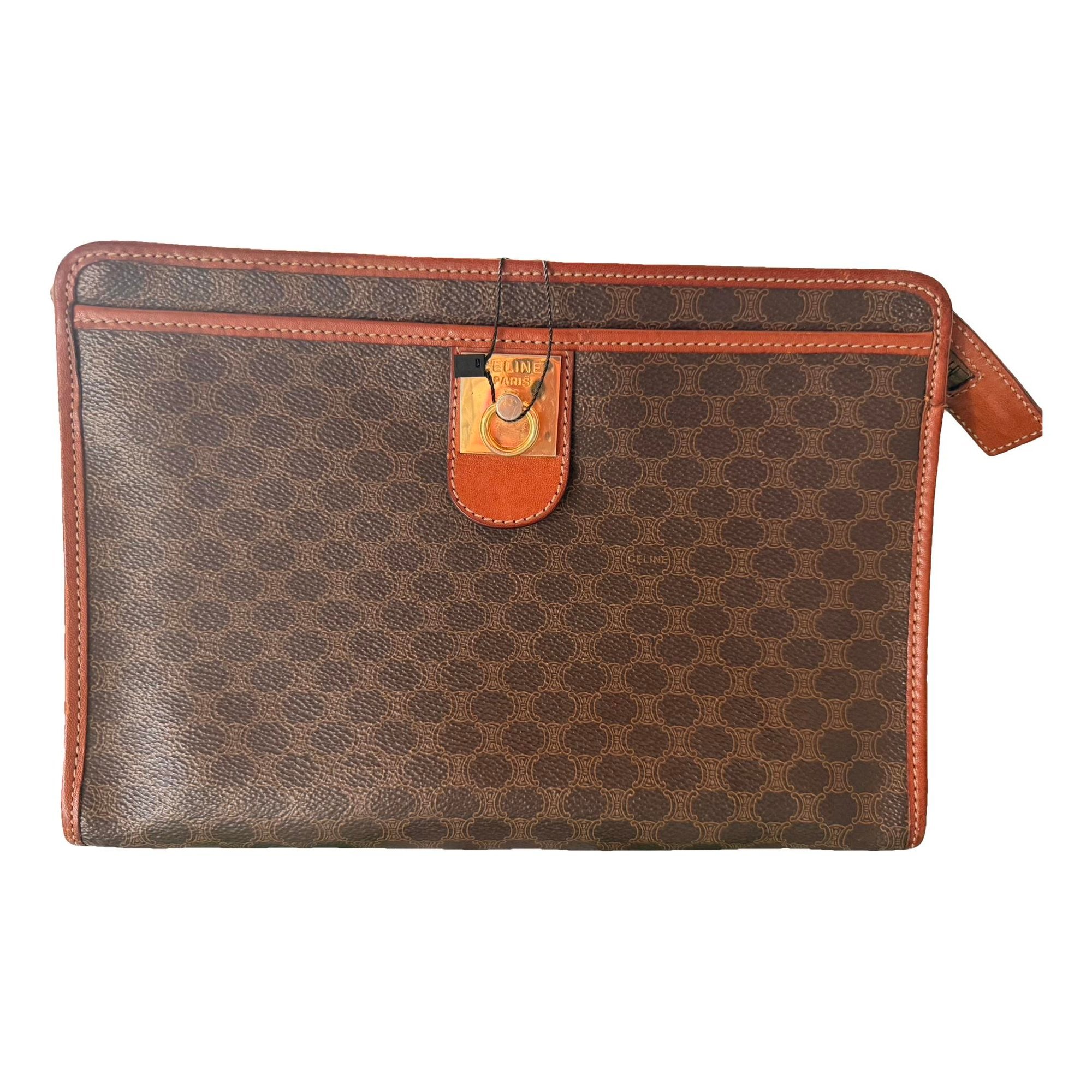 Triomphe Vintage cloth clutch bag