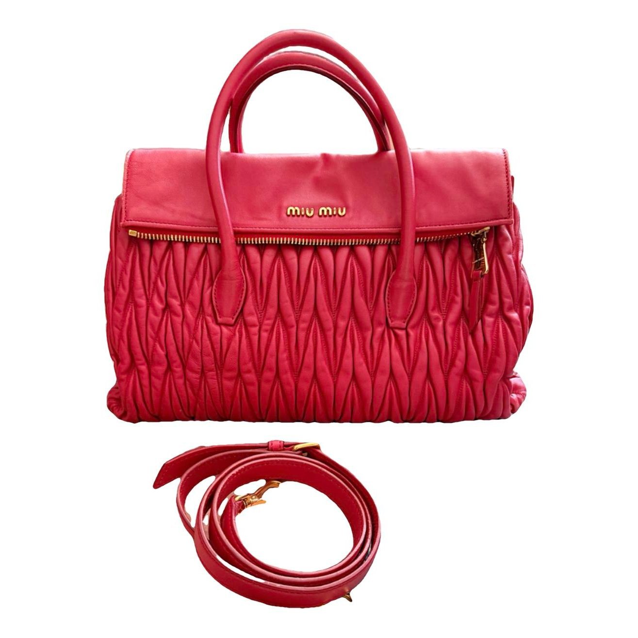 Matelassé leather satchel