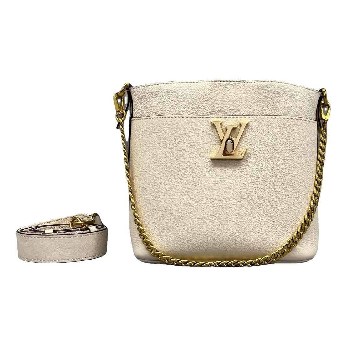 Lockme Bucket leather crossbody bag
