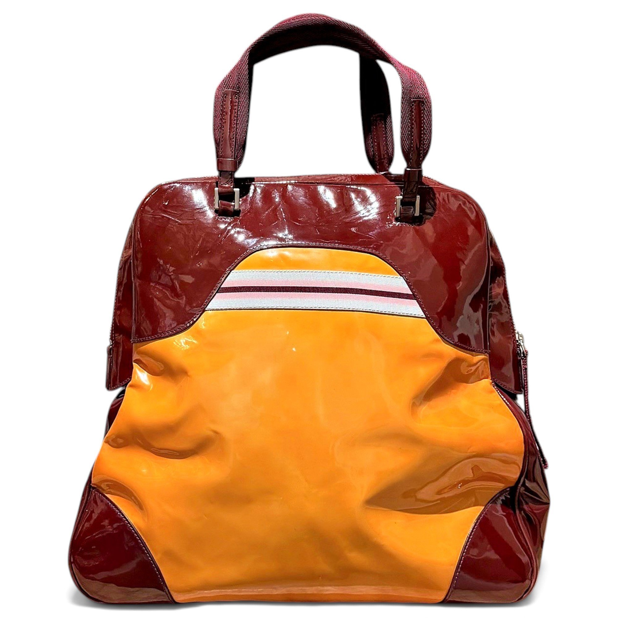 Patent leather bowling bag