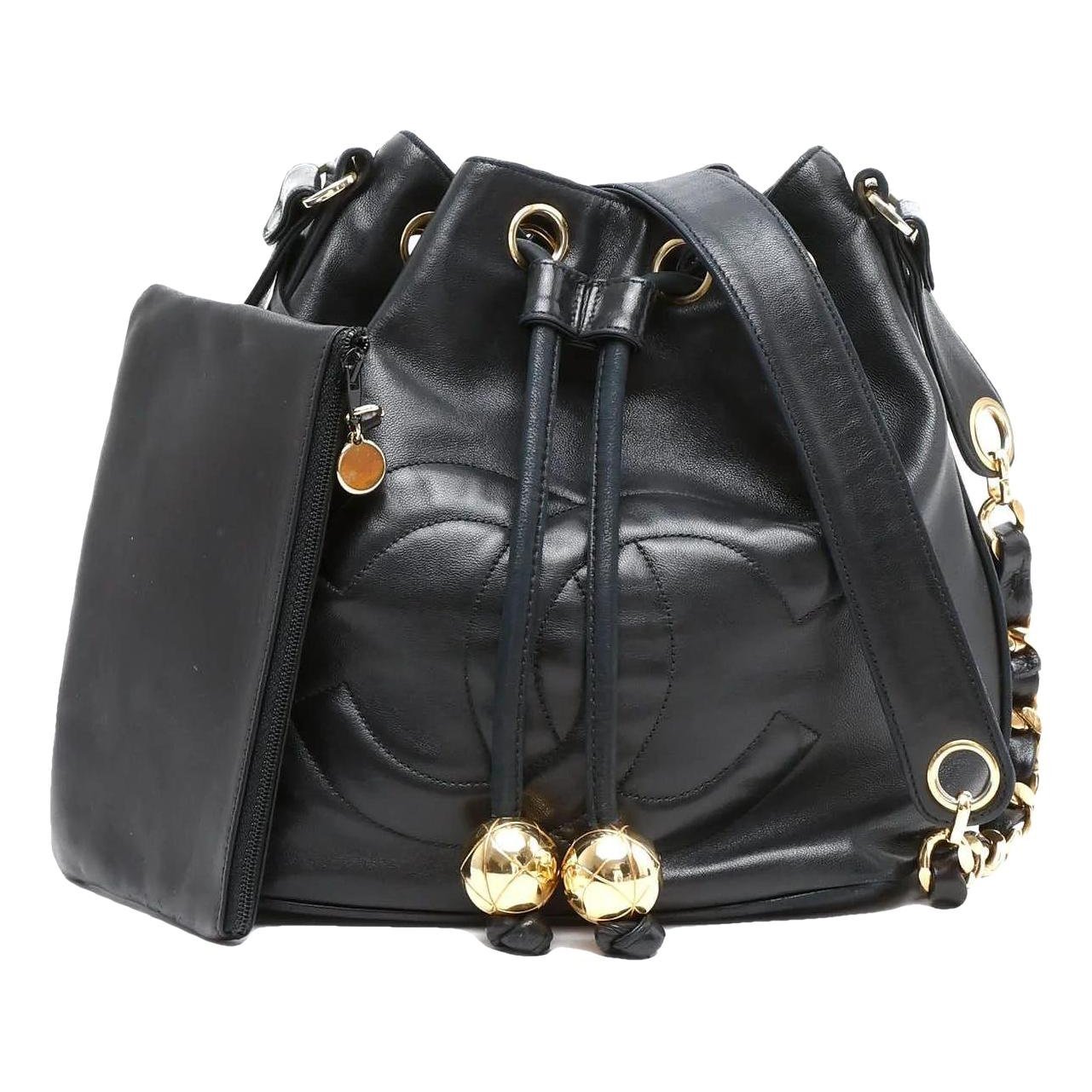 Trendy CC leather handbag