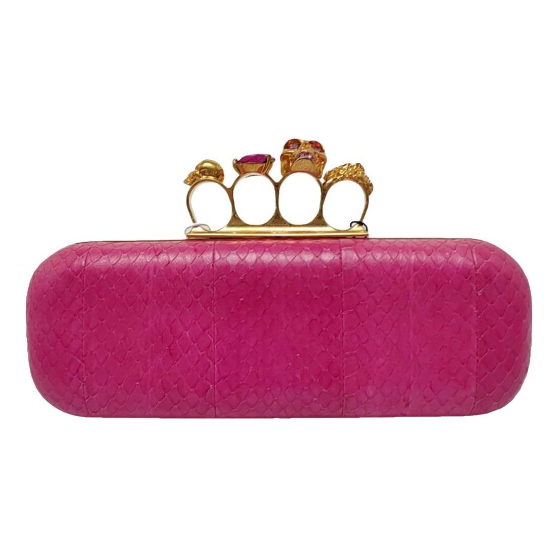 Alexander McQueen Knuckle leather clutch bag
