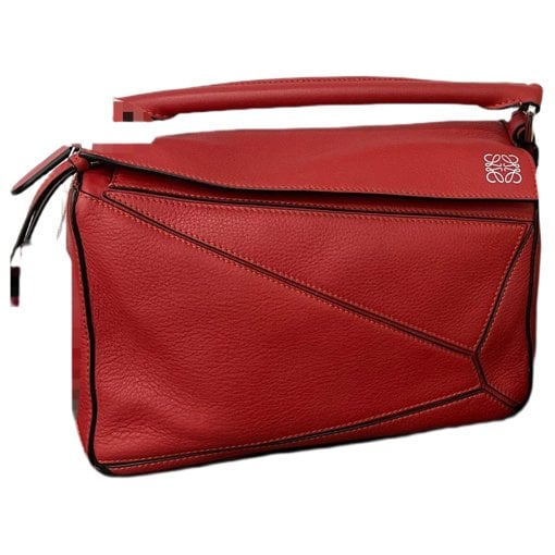 Puzzle leather handbag