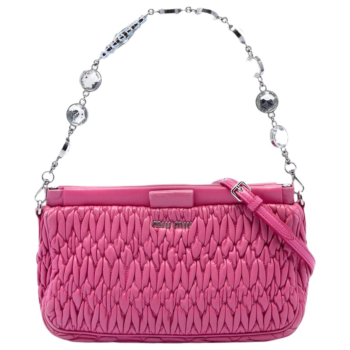 Matelassé leather satchel