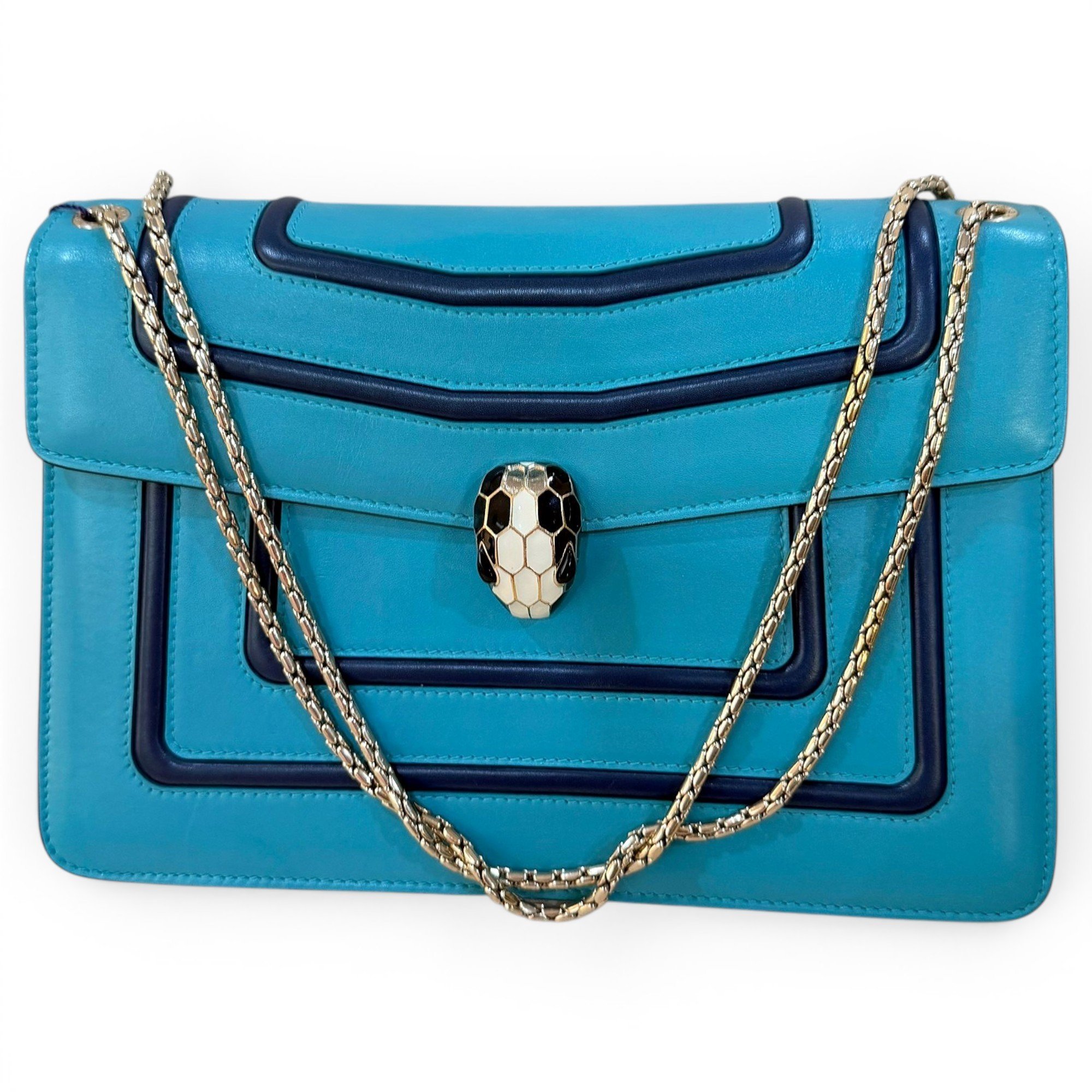 Serpenti leather handbag