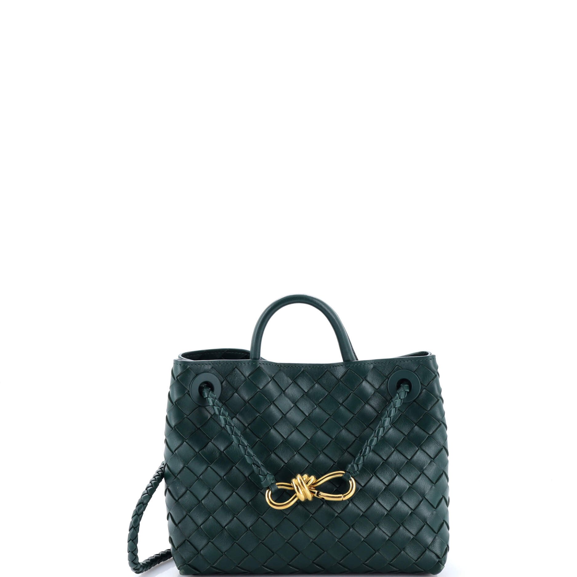Andiamo Top Handle Bag Intrecciato Nappa Small
