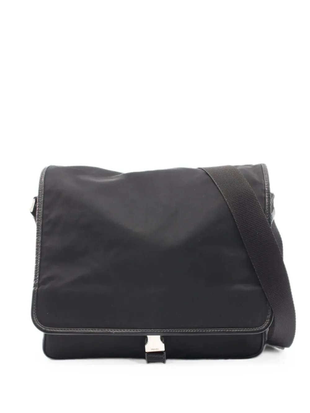 2000s Saffiano leather messenger bag