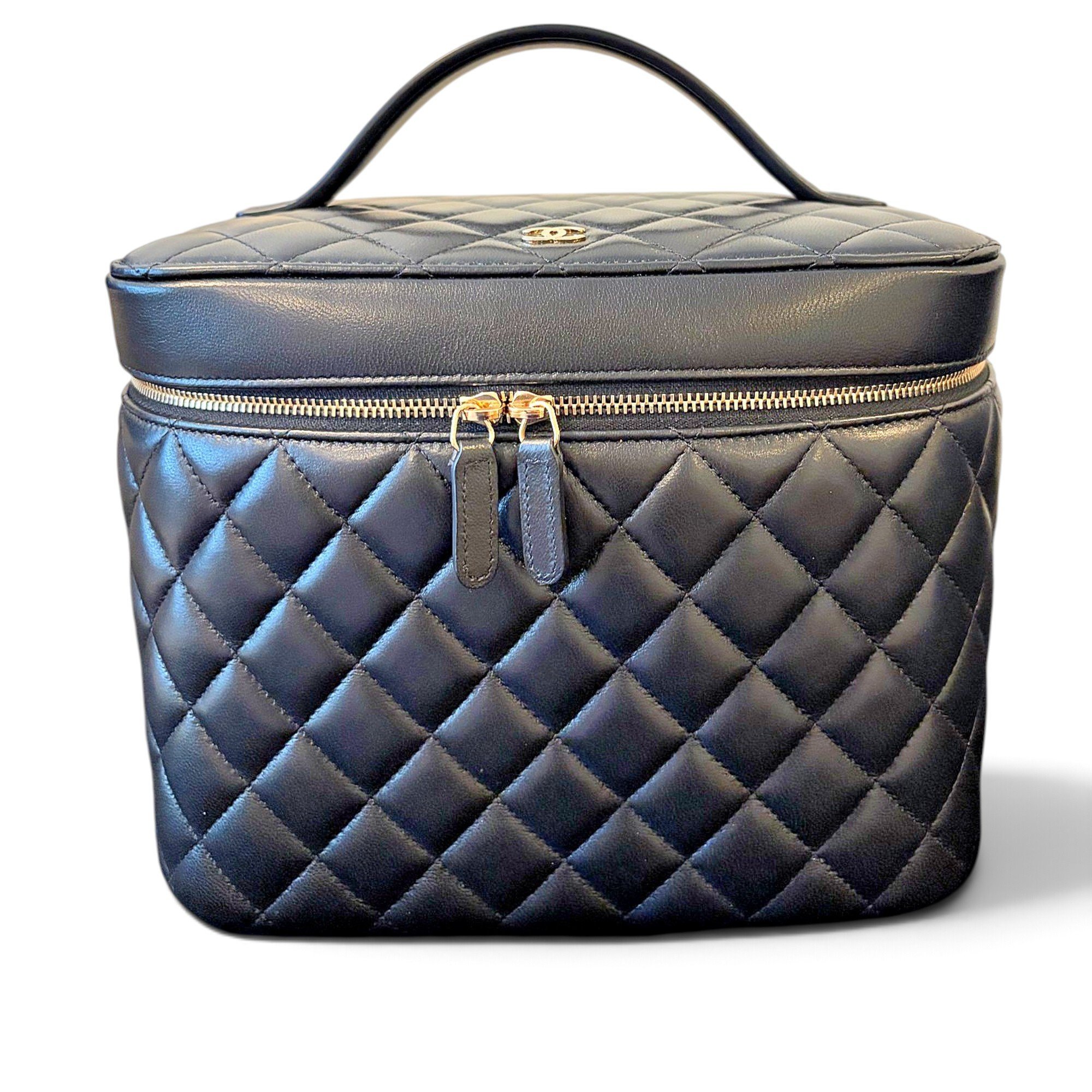 Vanity leather handbag