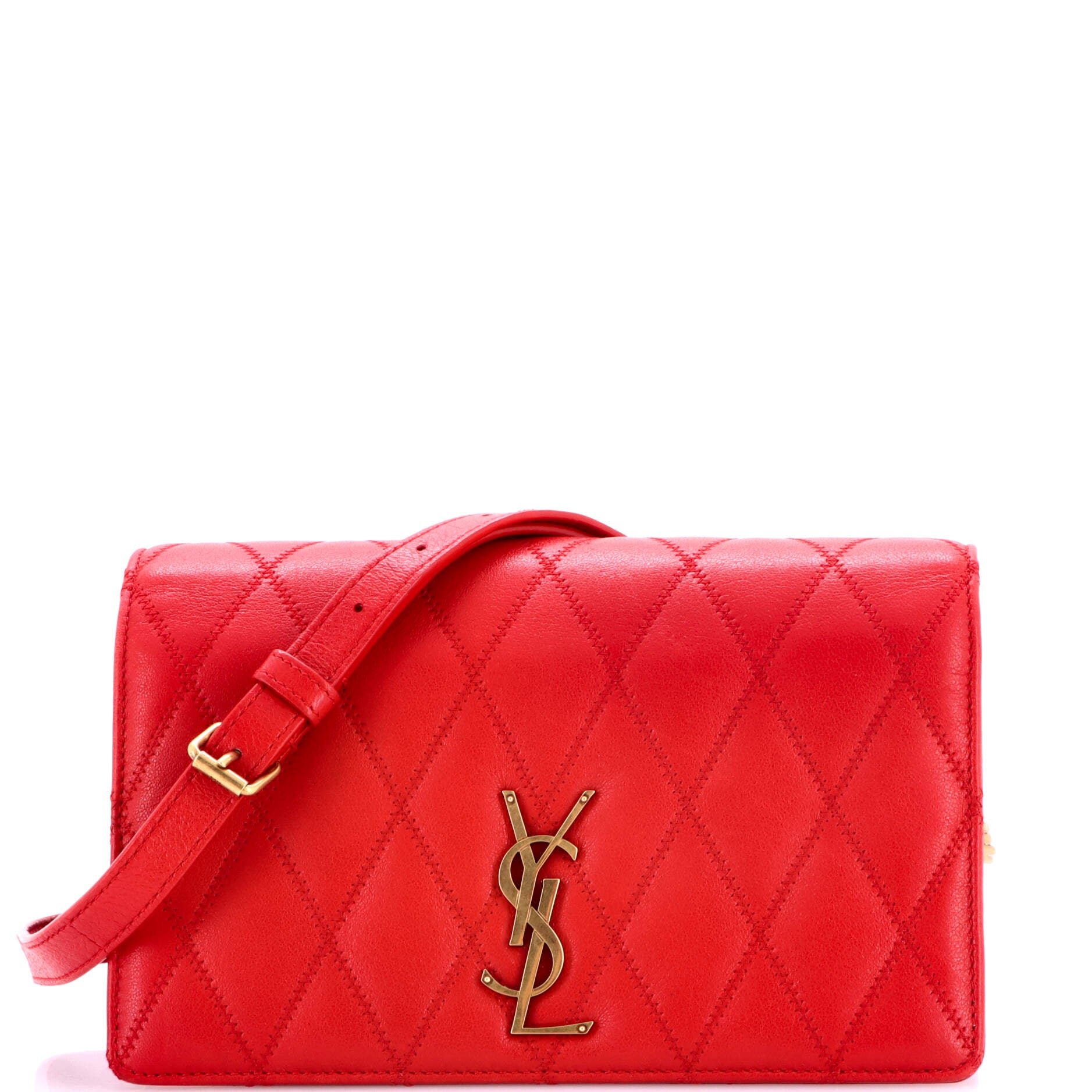 Angie Chain Shoulder Bag Quilted Leather Small