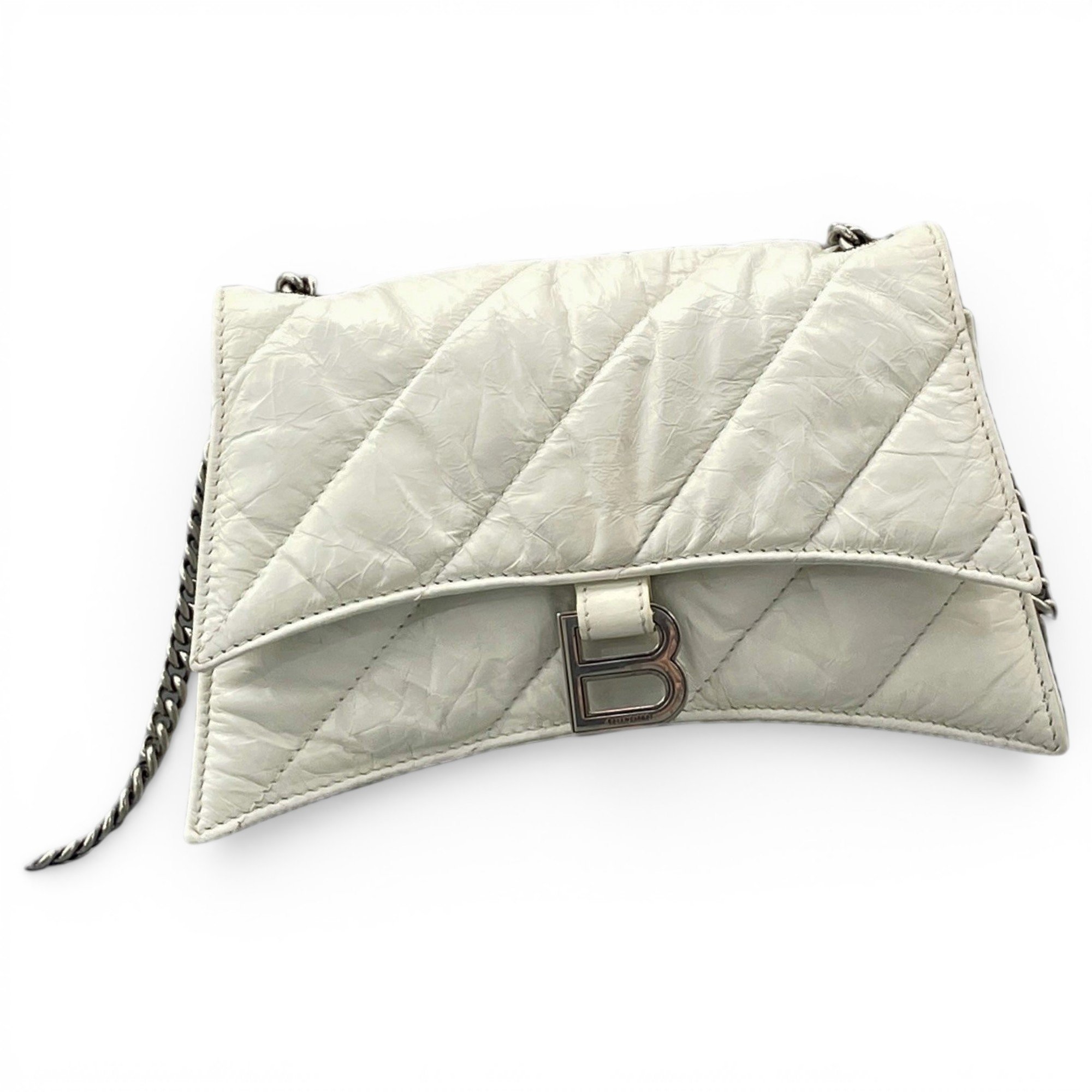 Crush leather handbag