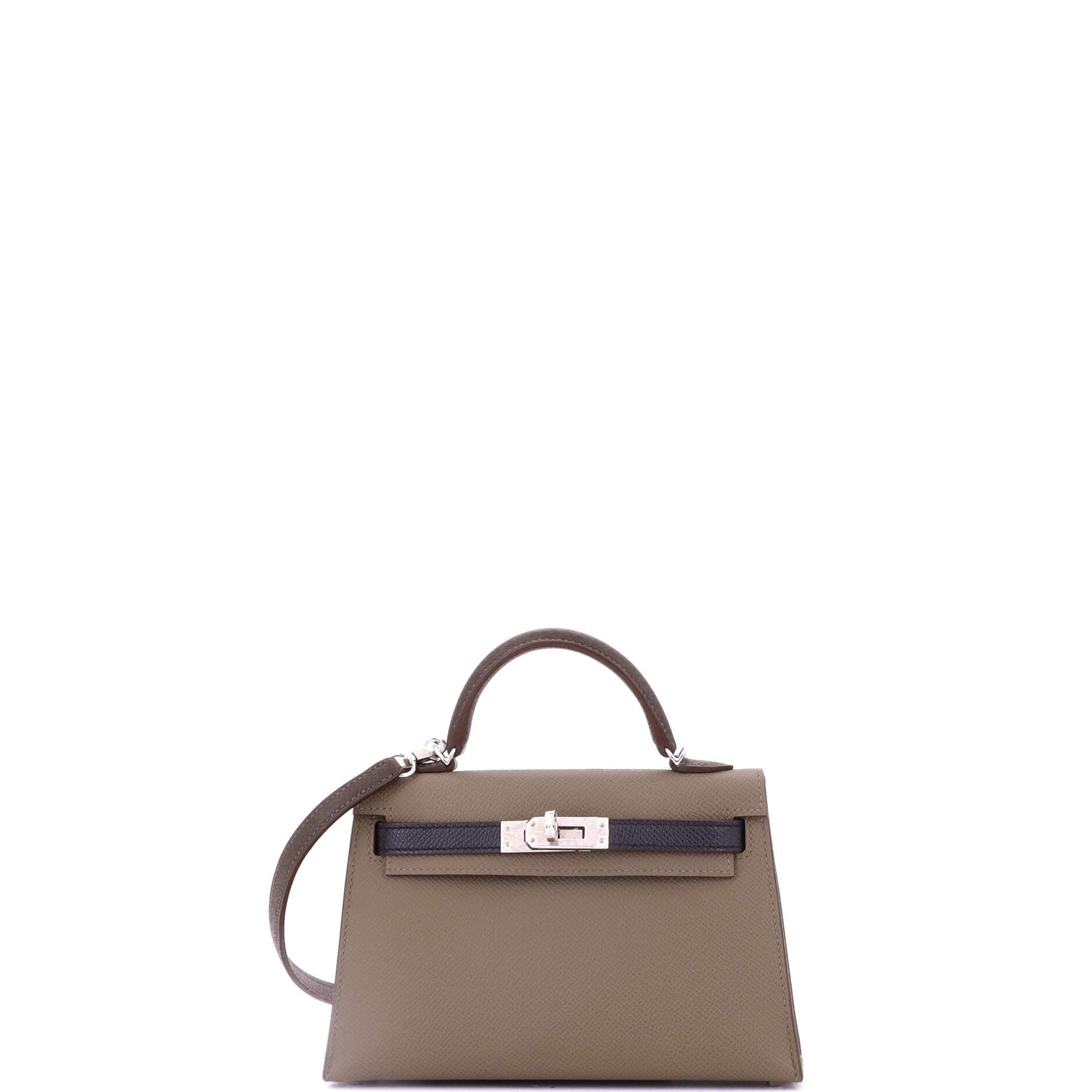 Hermes Kelly Mini II Bag Tricolor Epsom with Palladium Hardware 20