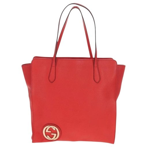Interlocking leather tote
