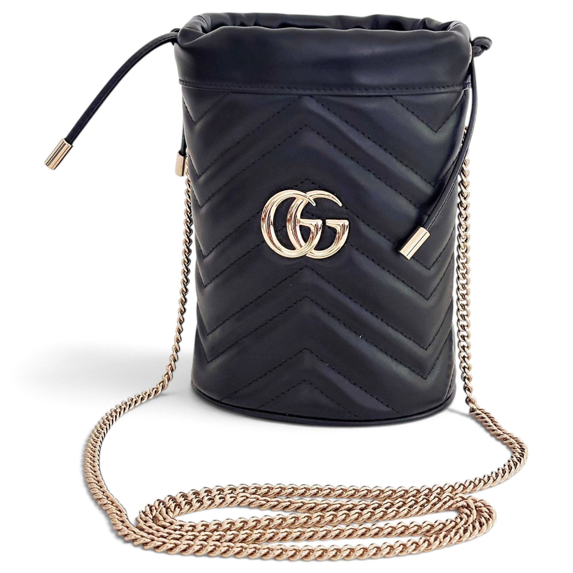 GG Marmont Chain Bucket leather crossbody bag