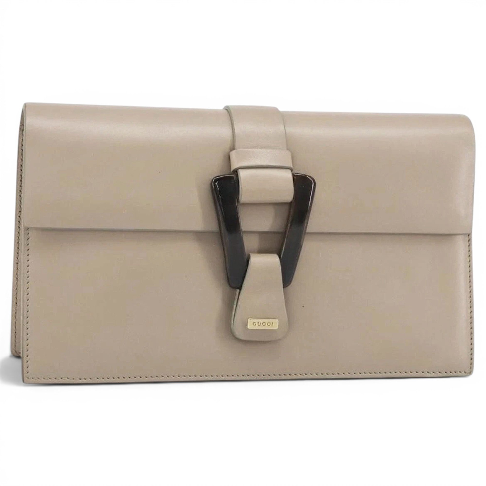 Leather clutch bag