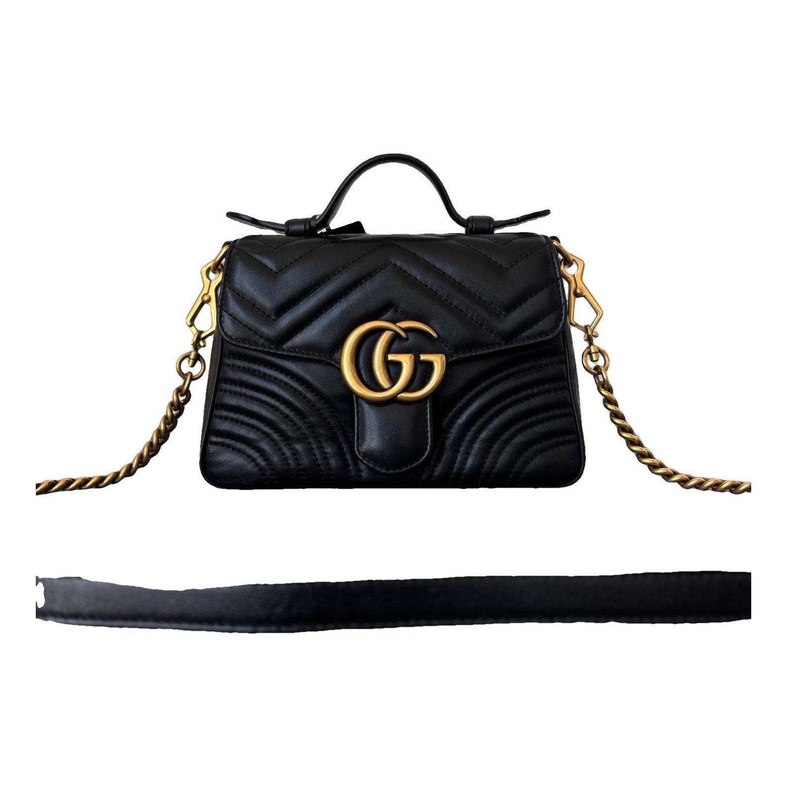 GG Marmont Flap leather handbag