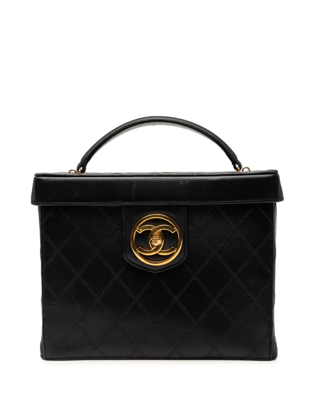1994-1996 CC Stitched Calfskin Turnlock Case vanity bag