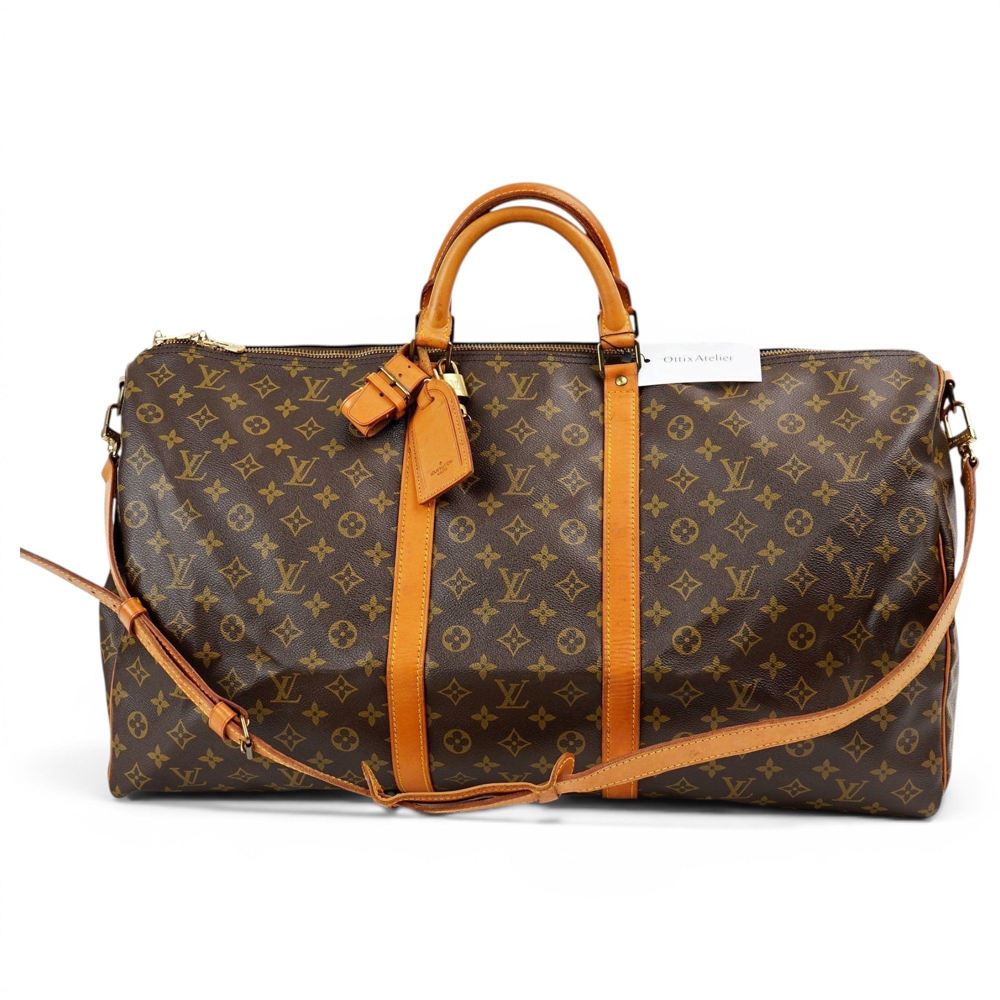 Keepall leather travel bag