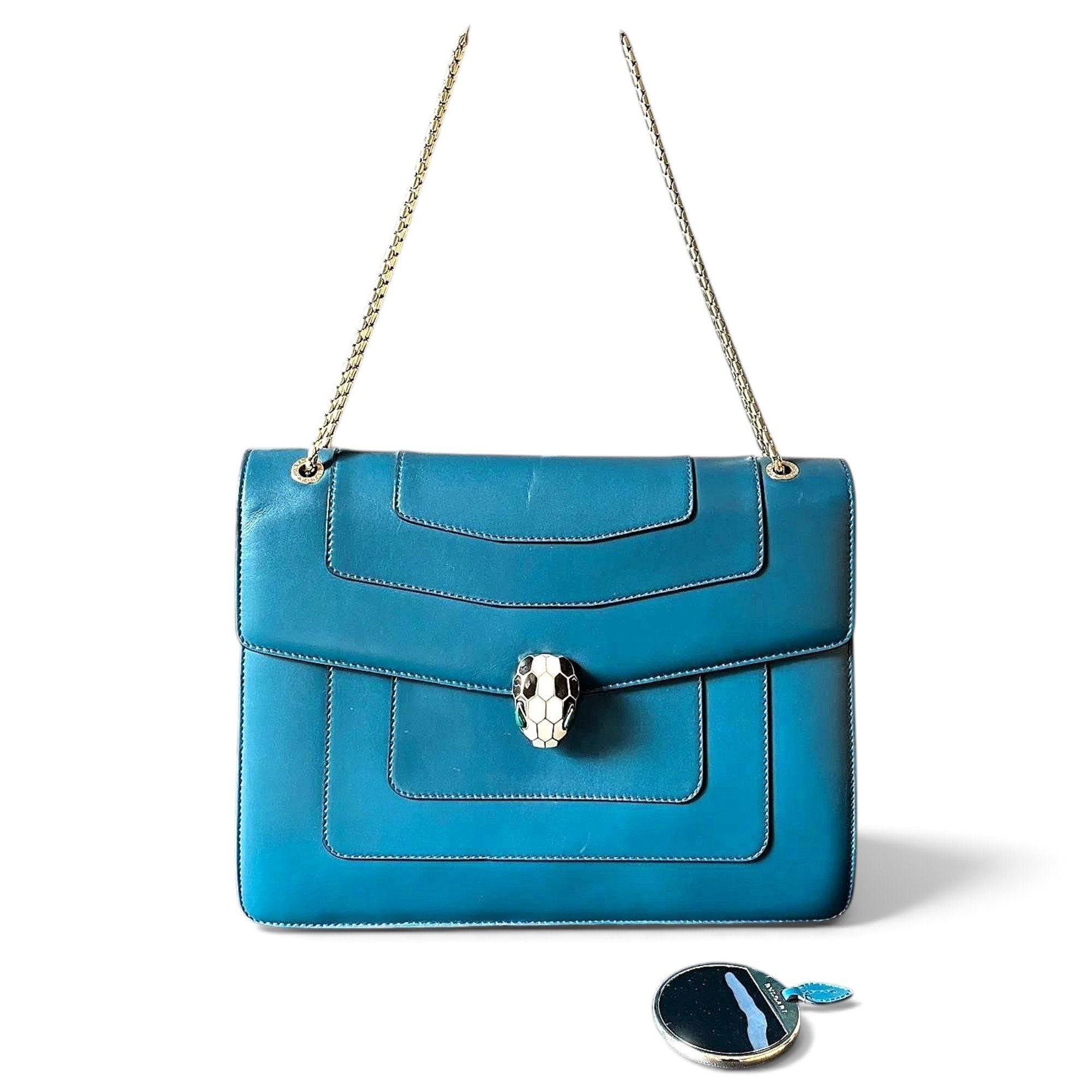 Serpenti leather handbag