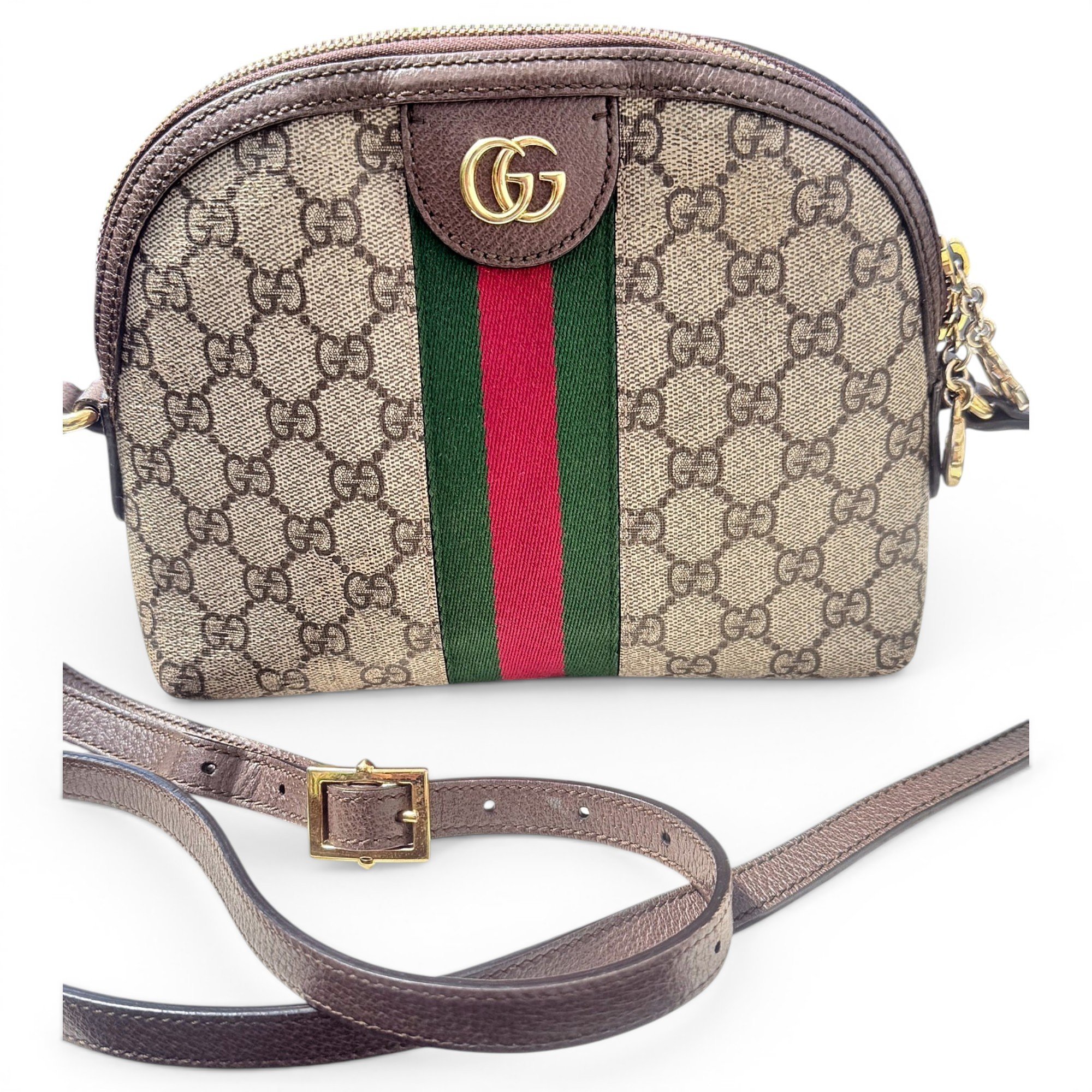 Ophidia Dome leather handbag