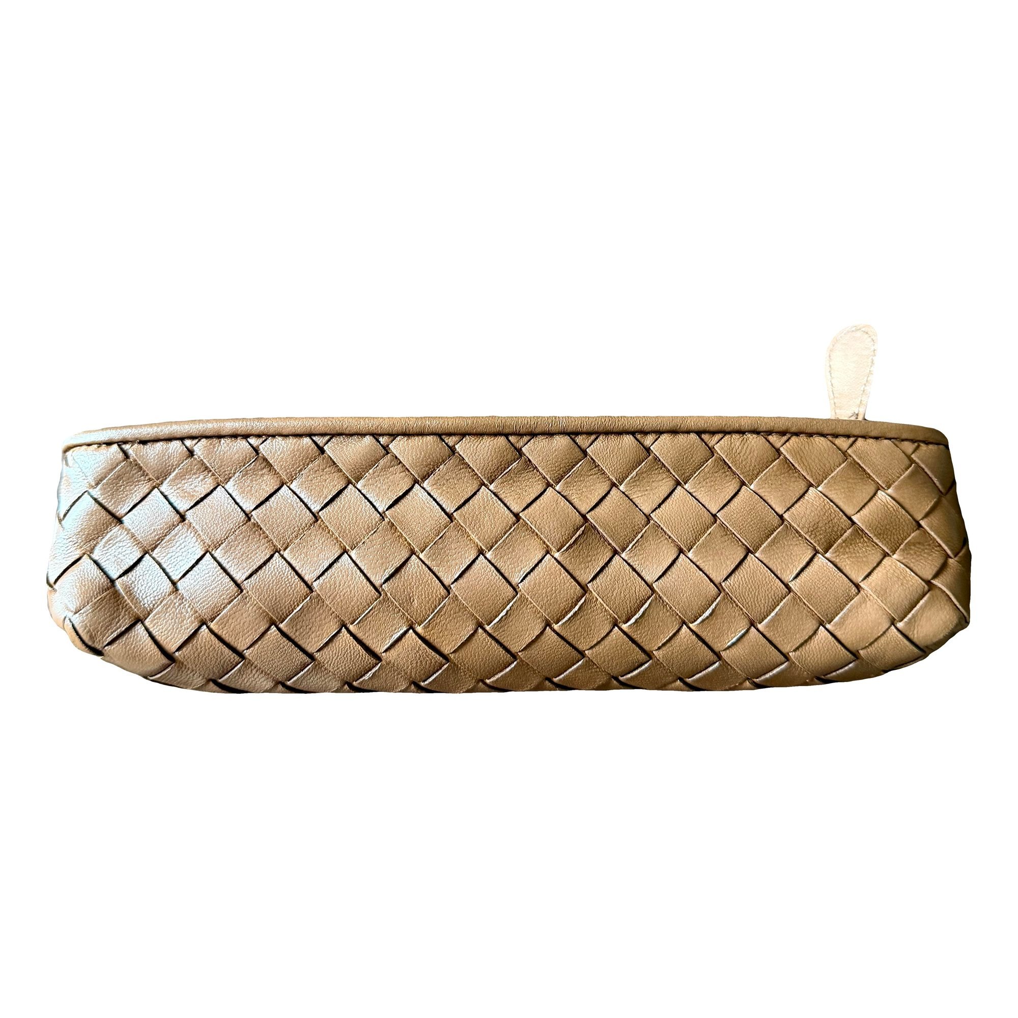 Leather clutch bag