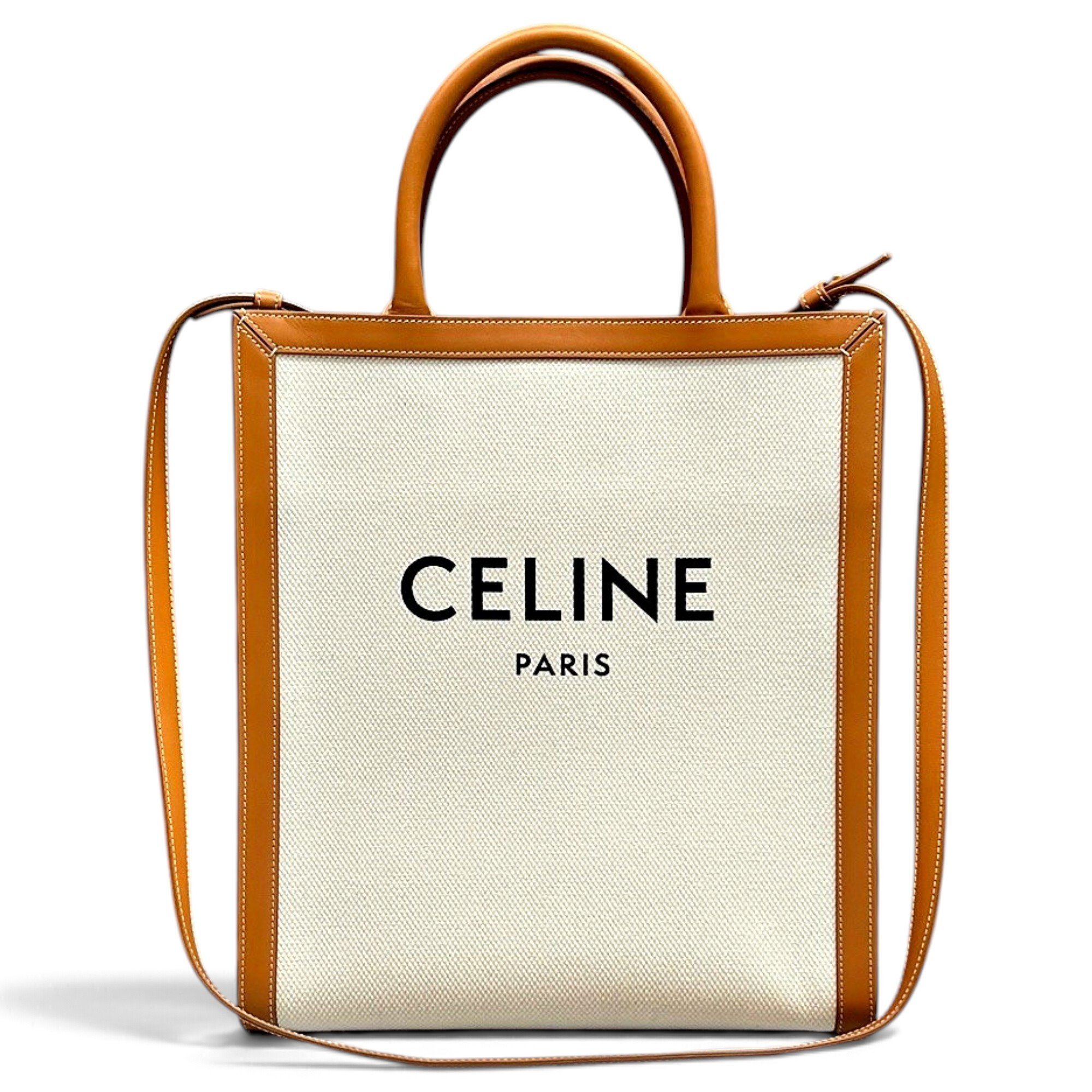 Cabas Vertical leather tote