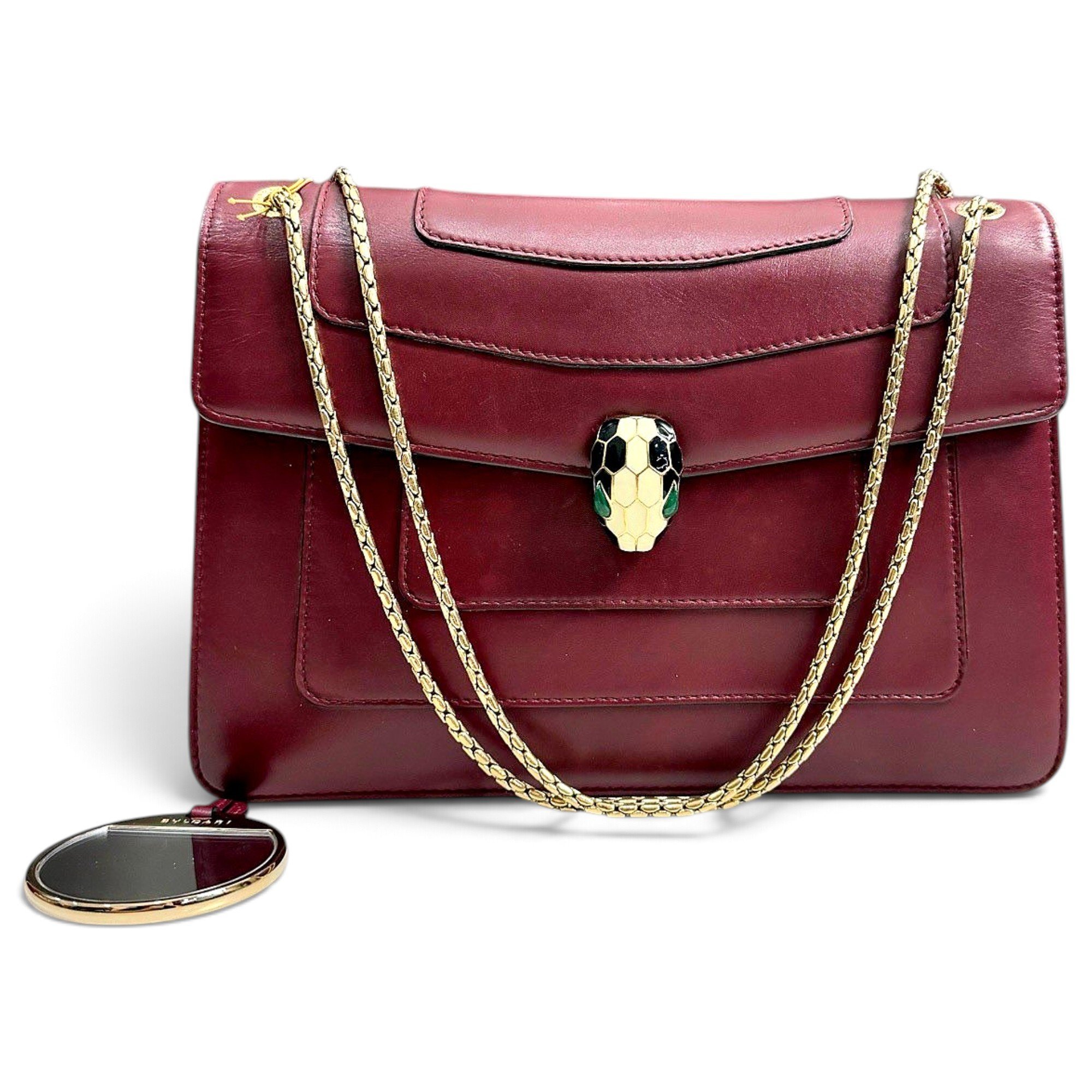 Serpenti leather handbag