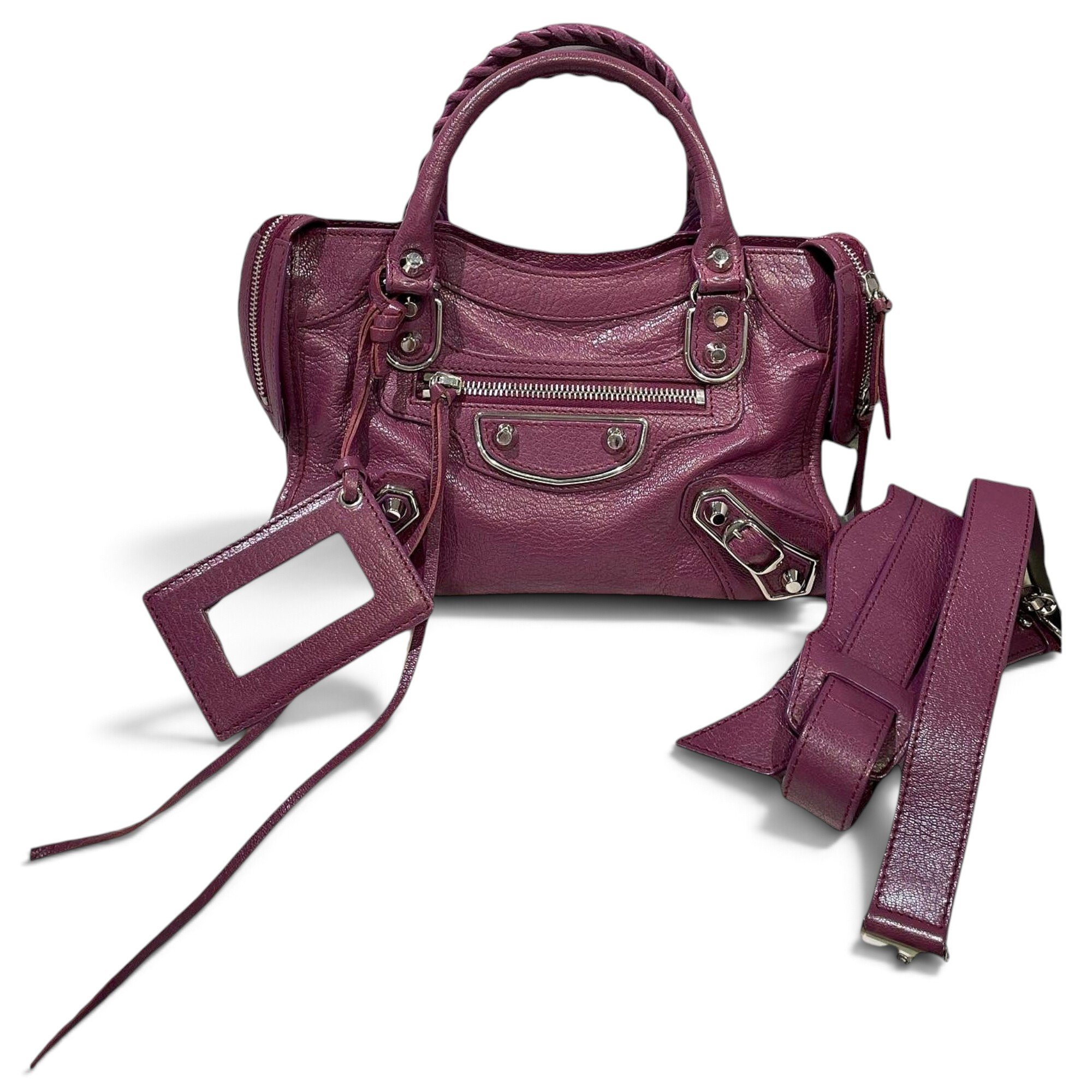 City leather handbag