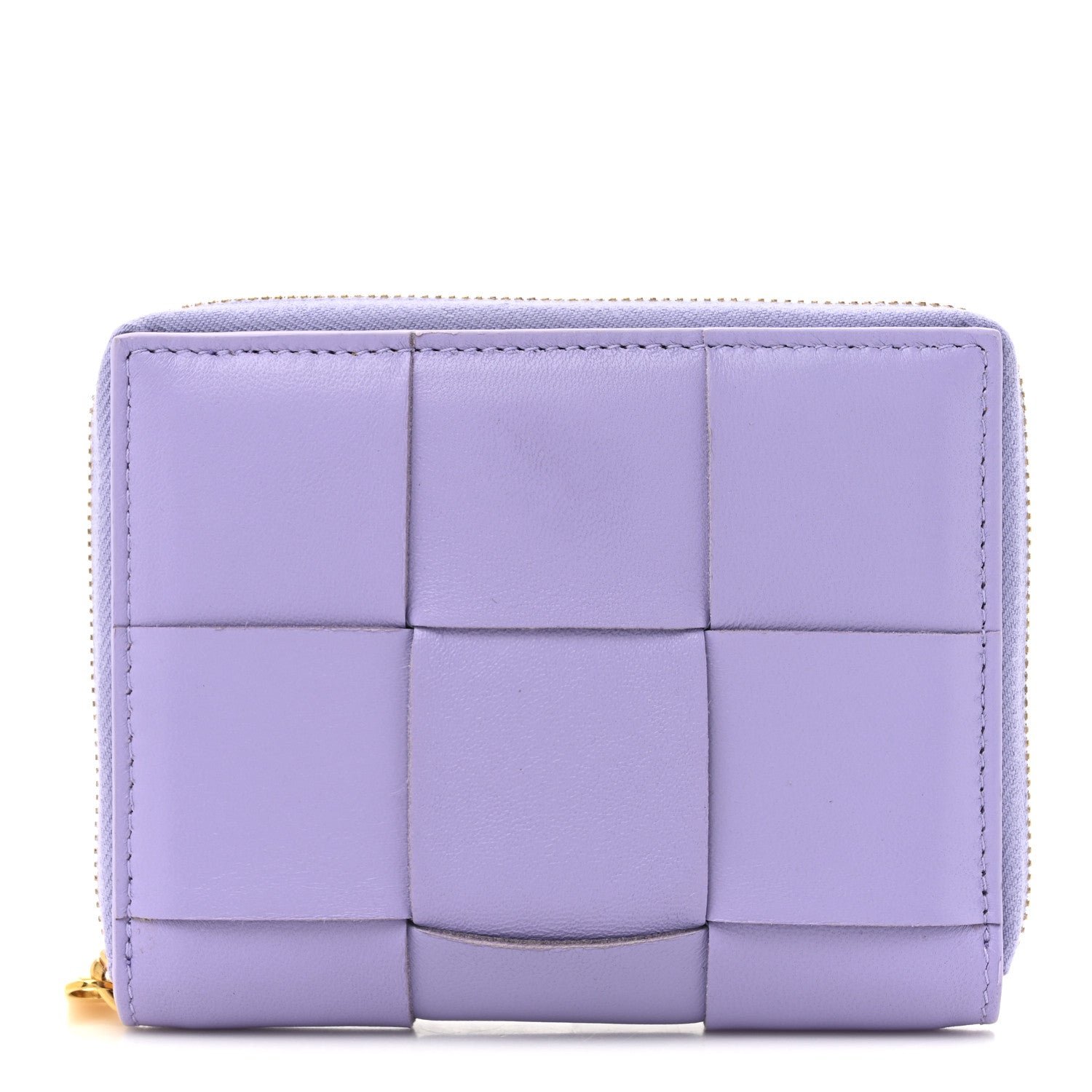 Bottega Veneta Nappa Maxi Intrecciato Zip Around Wallet Wisteria