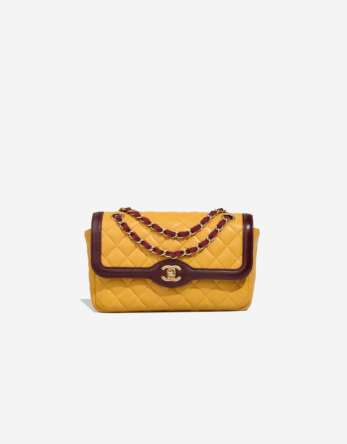 
		Timeless Small Lamb Mustard / Burgundy    