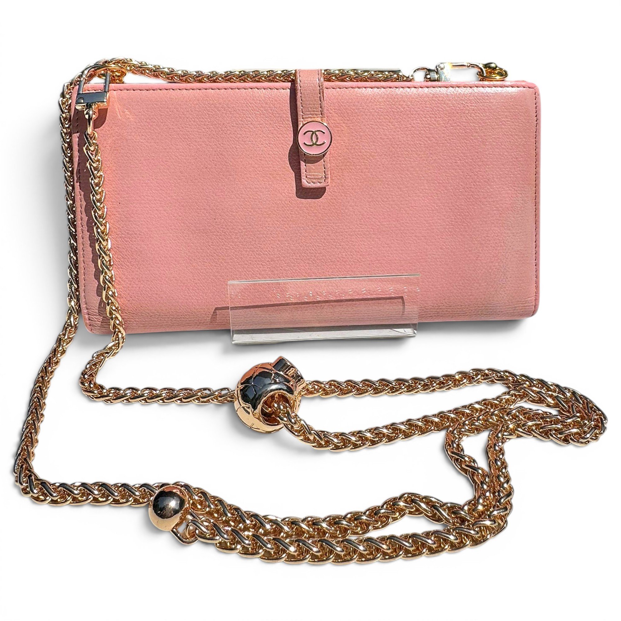 Leather clutch bag