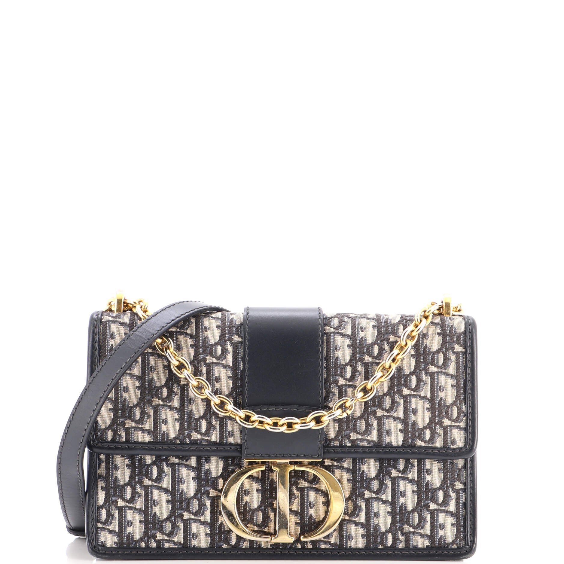 30 Montaigne Chain Flap Bag Oblique Canvas