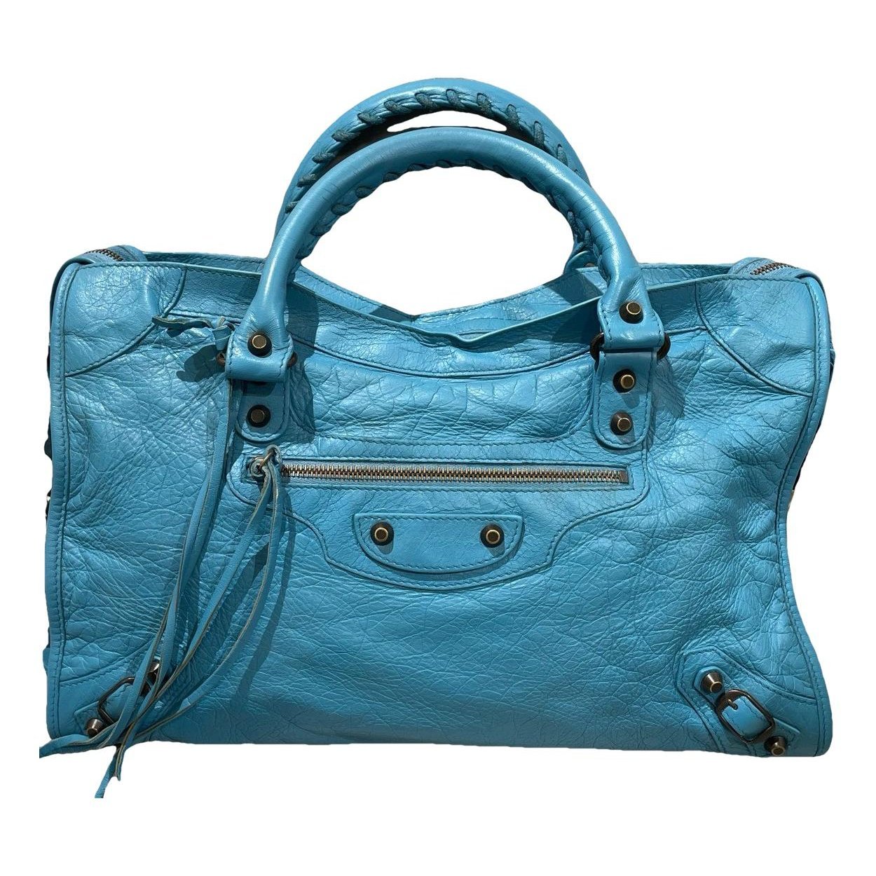 City leather handbag