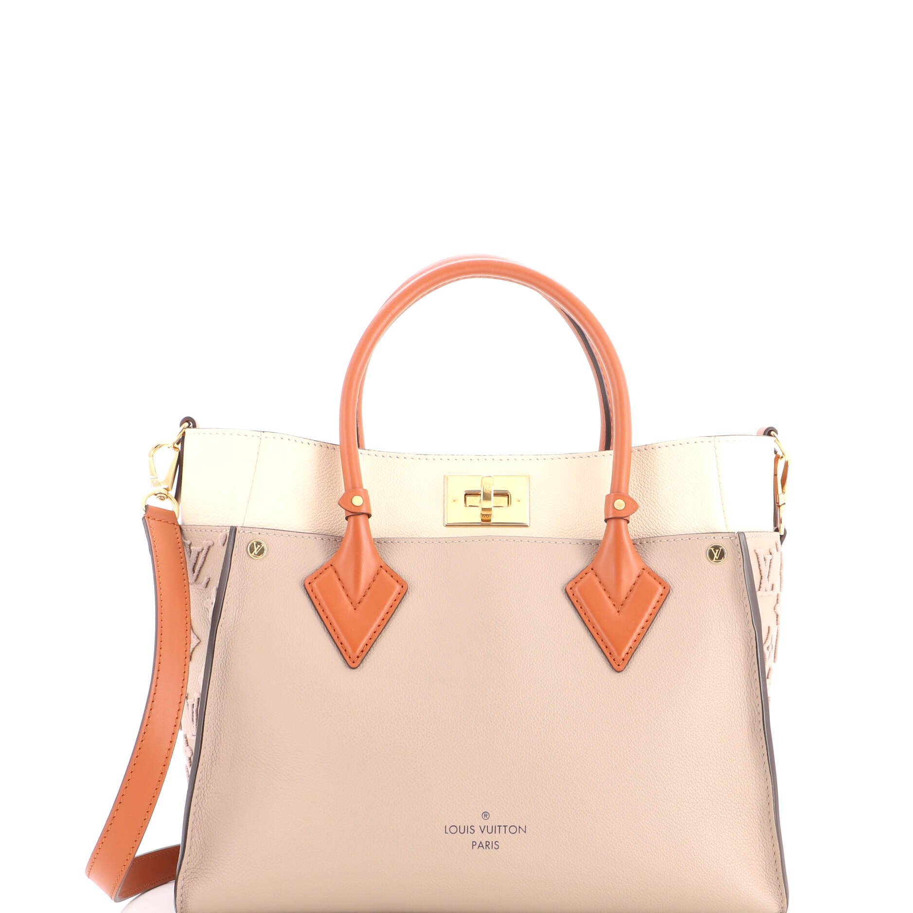 On My Side Tote Monogram Tuffetage Leather MM