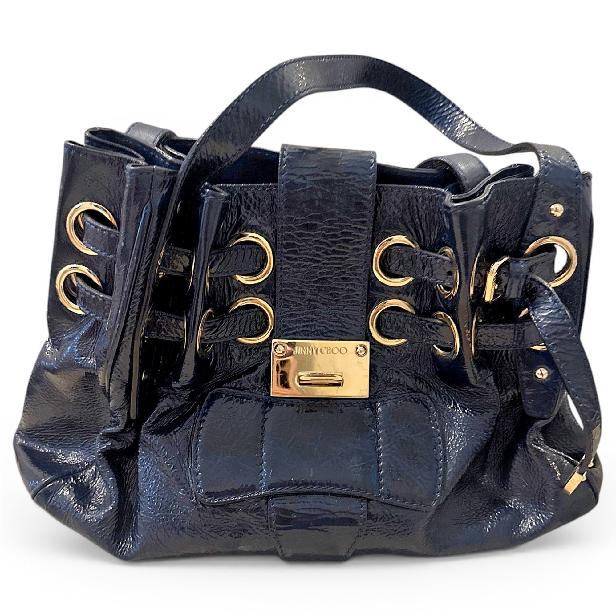 Patent leather handbag