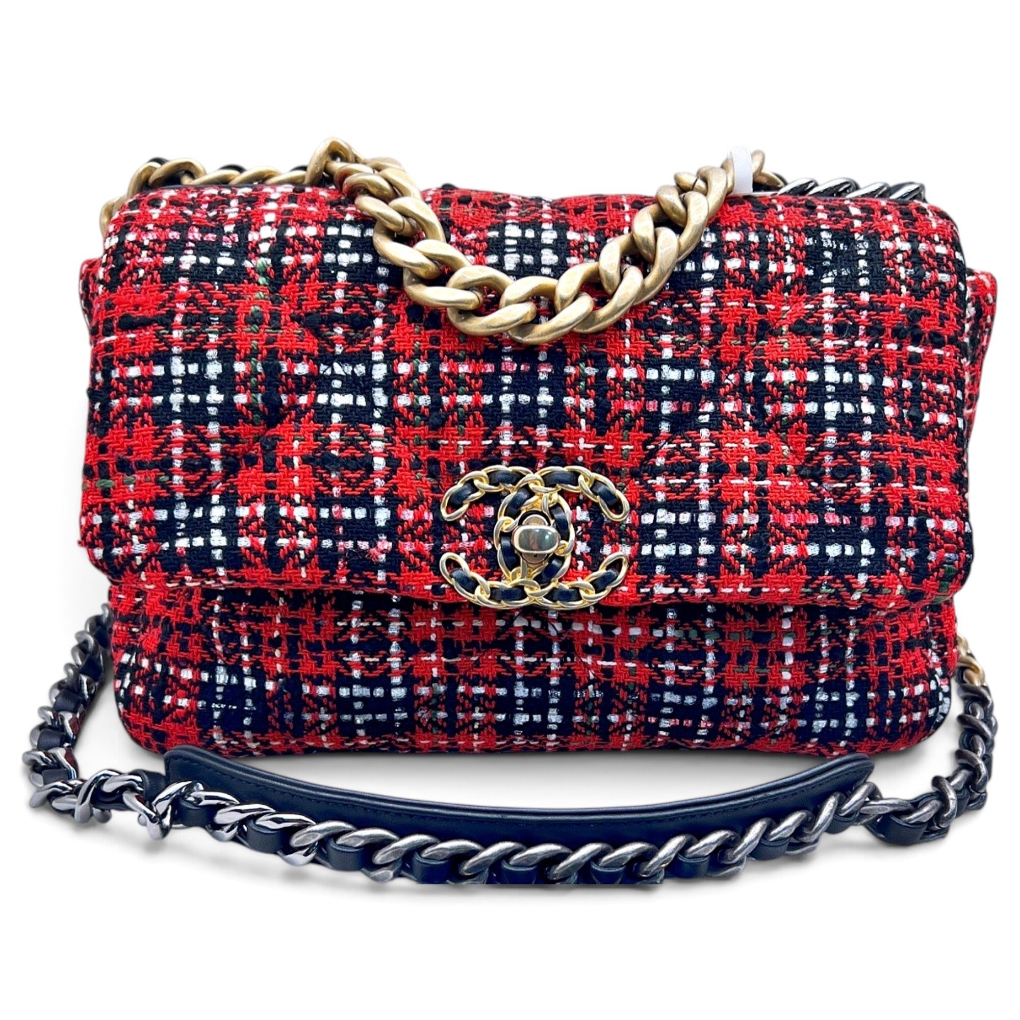 Chanel 19 tweed handbag