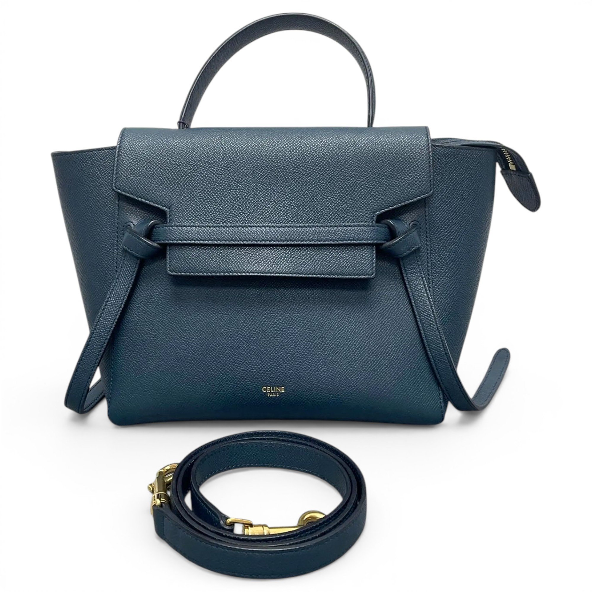 Belt leather handbag