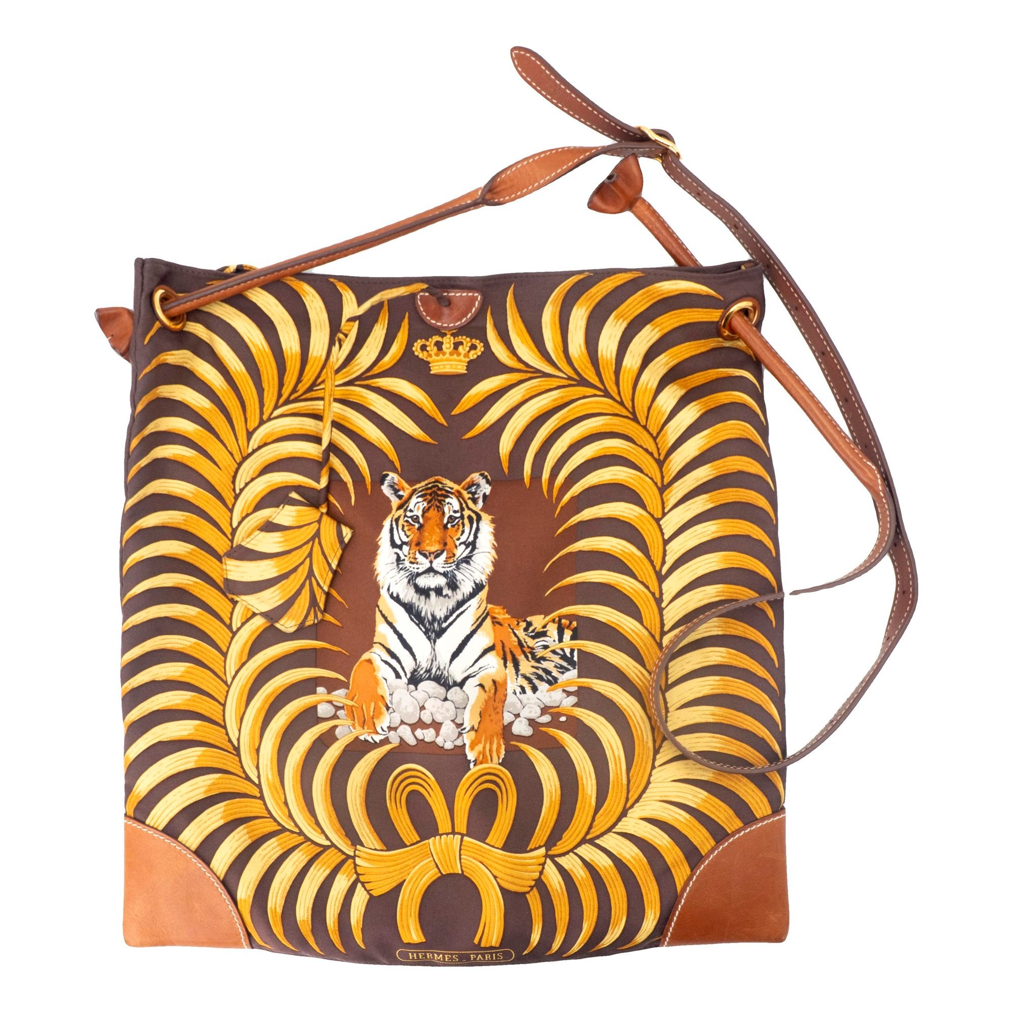 Hermes Silk City silk handbag