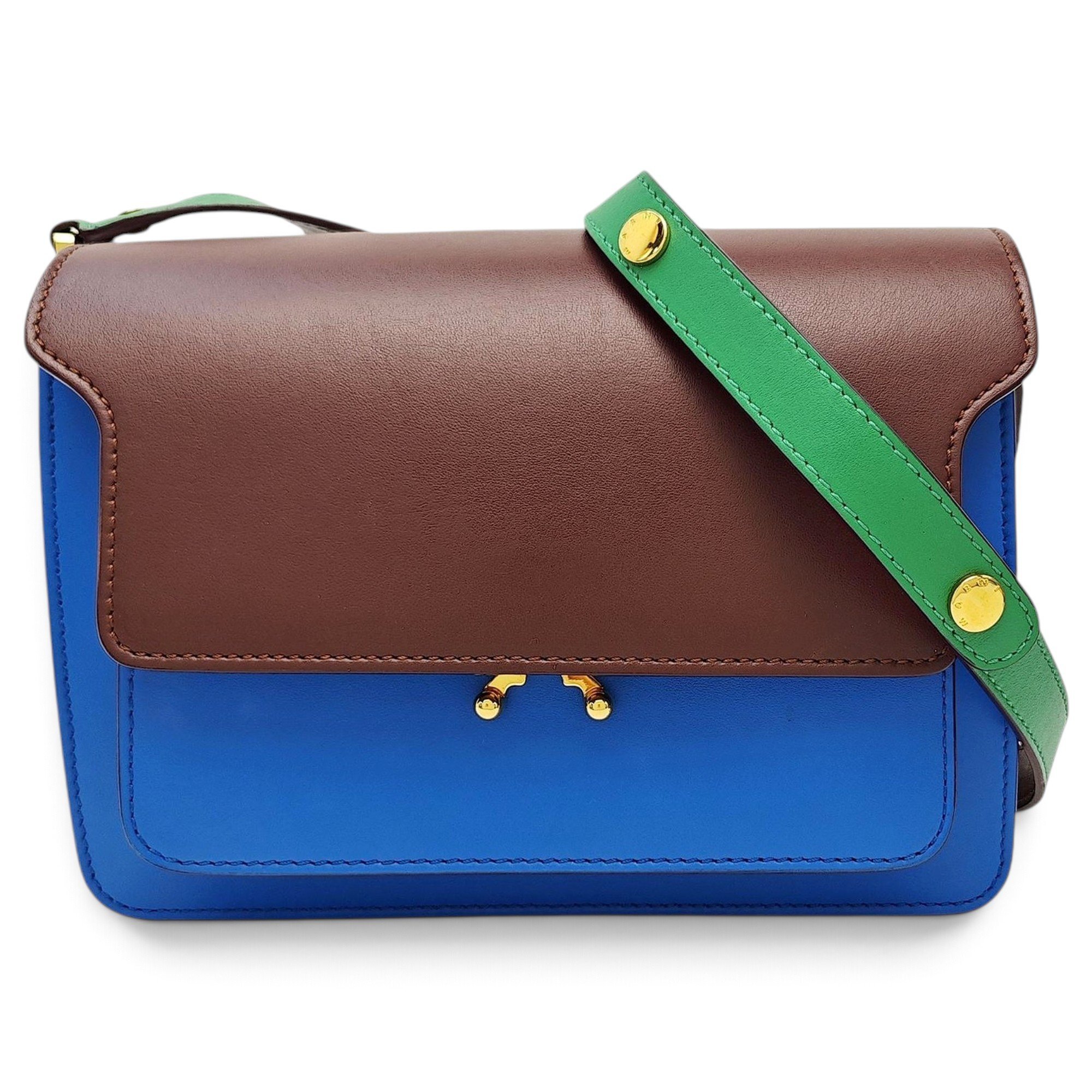 Marni Trunk leather crossbody bag