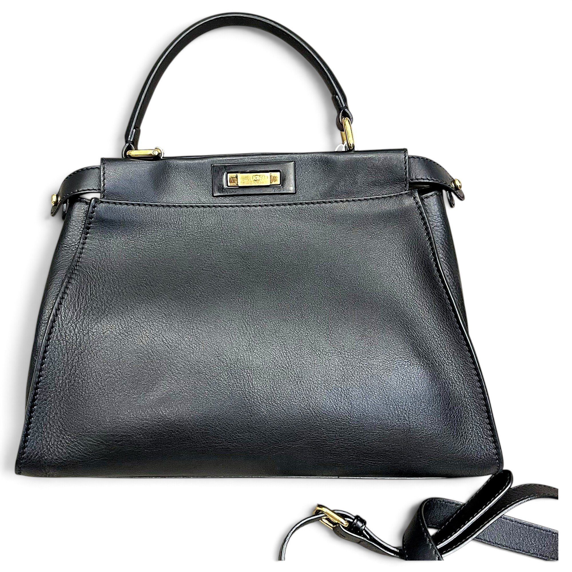 Peekaboo leather handbag