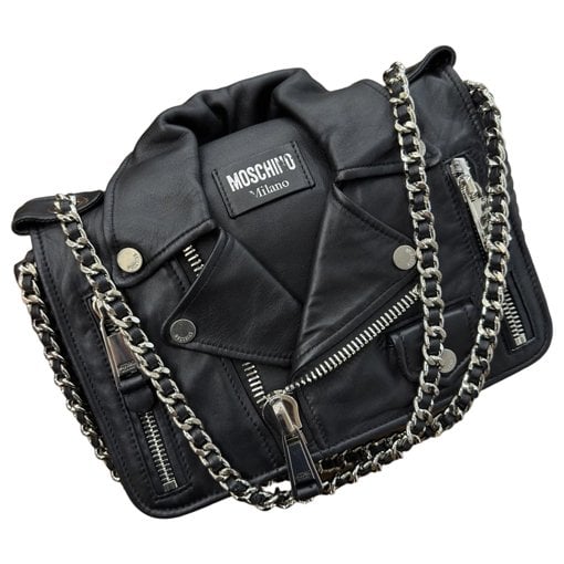 Biker leather handbag