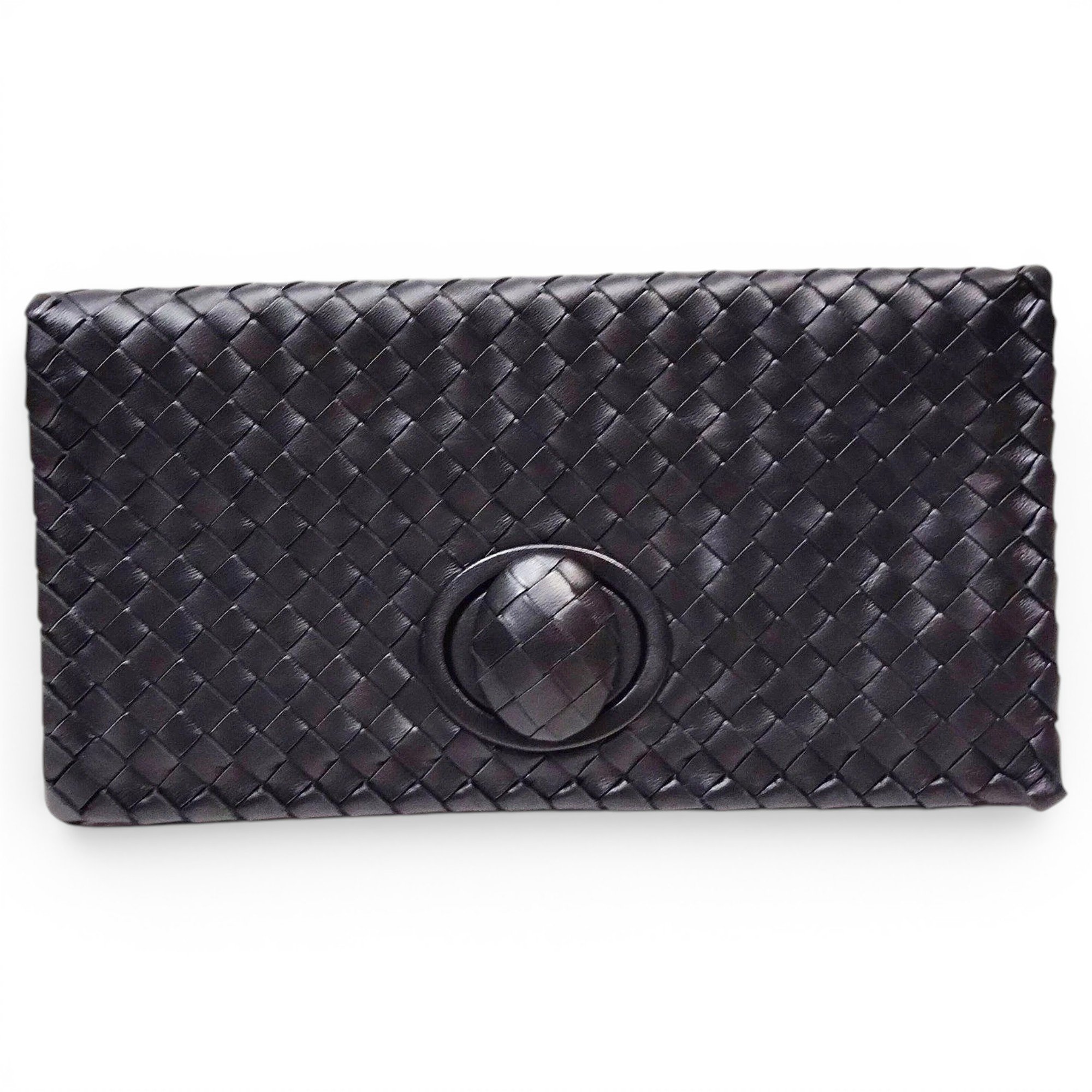 Leather clutch bag