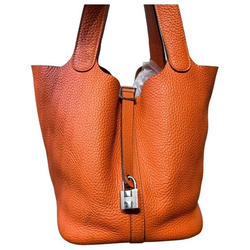 Picotin leather tote