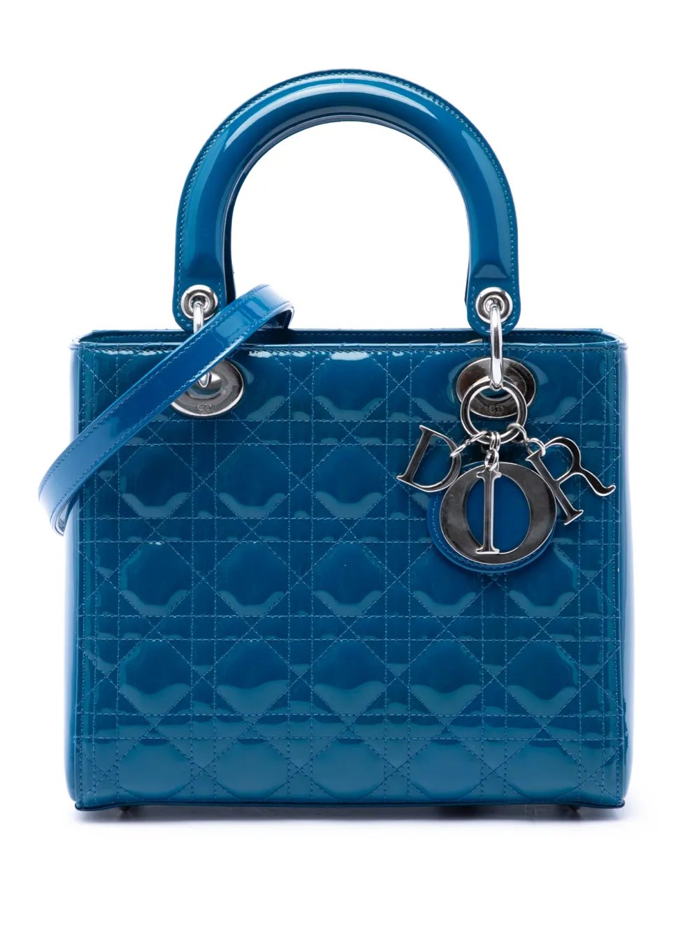 2015 Medium Patent Cannage Lady Dior satchel