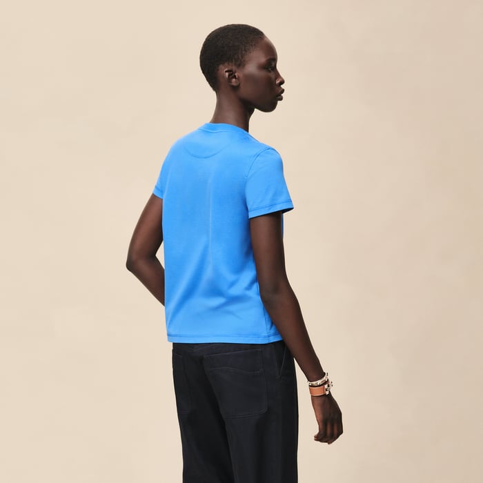 Bleu Cobalt Embroidered Pocket T-shirt