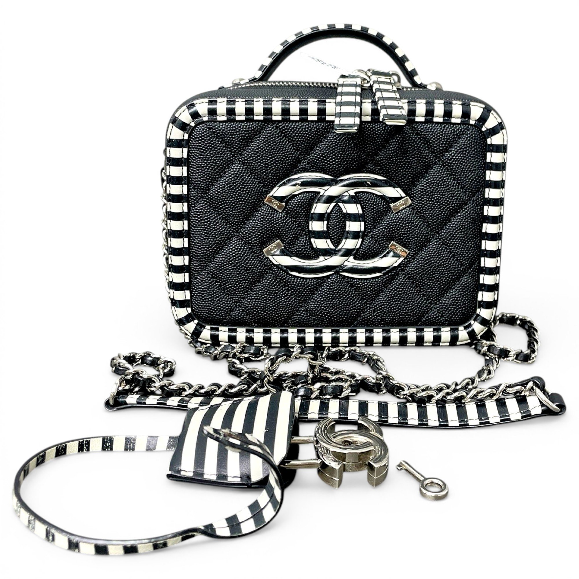 Vanity leather handbag
