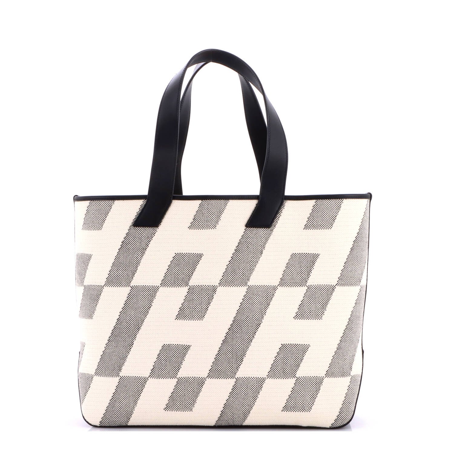 Hermes Cabas H en Biais Tote Canvas with Leather 40